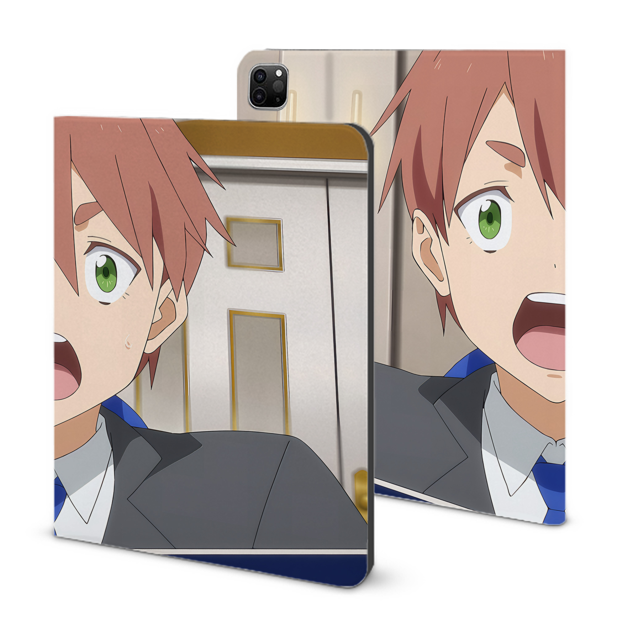 （画像用） 転スラ Regarding Reincarnated to Slime IPad ケース ブック型 PUレザー TPU 耐衝撃 軽量 薄型 ペン収納なし 全面保護 IPad 各モデル対応